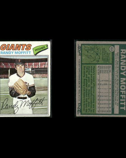 San Francisco Giants 1977 Topps Baseball 31-Card Lot Topps VG