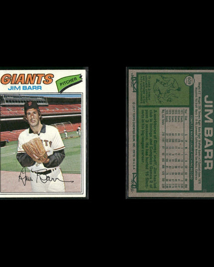 San Francisco Giants 1977 Topps Baseball 31-Card Lot Topps VG