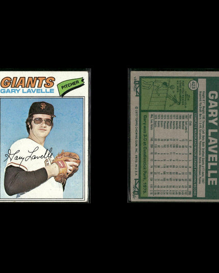 San Francisco Giants 1977 Topps Baseball 31-Card Lot Topps VG