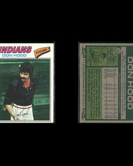 Cleveland Indians 1977 Topps Baseball 21-Card Lot Topps VG