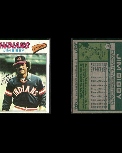 Cleveland Indians 1977 Topps Baseball 21-Card Lot Topps VG