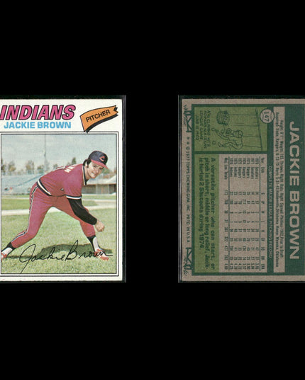 Cleveland Indians 1977 Topps Baseball 21-Card Lot Topps VG