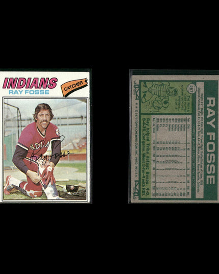 Cleveland Indians 1977 Topps Baseball 21-Card Lot Topps VG