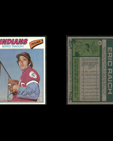 Cleveland Indians 1977 Topps Baseball 21-Card Lot Topps VG