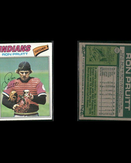 Cleveland Indians 1977 Topps Baseball 21-Card Lot Topps VG