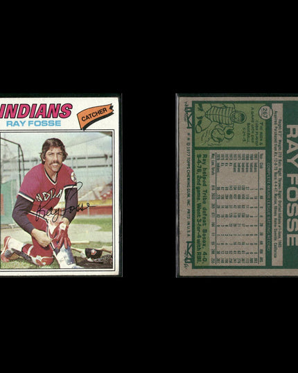 Cleveland Indians 1977 Topps Baseball 21-Card Lot Topps VG