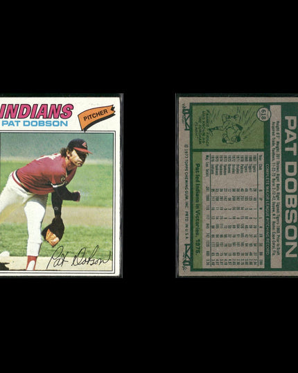 Cleveland Indians 1977 Topps Baseball 21-Card Lot Topps VG
