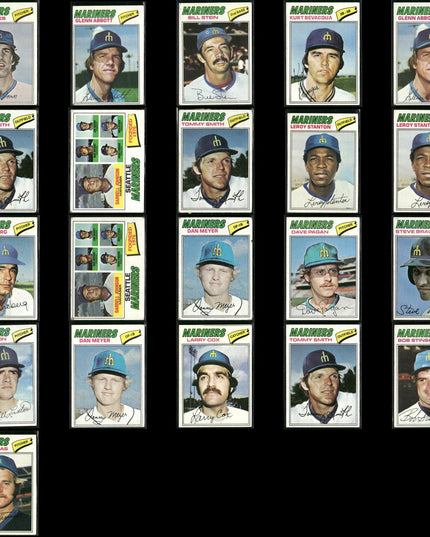 Seattle Mariners 1977 Topps Baseball 21-Card Lot Topps VG
