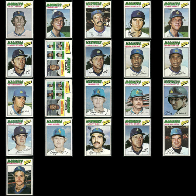 Seattle Mariners 1977 Topps Baseball 21-Card Lot Topps VG