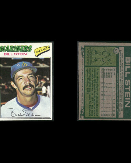 Seattle Mariners 1977 Topps Baseball 21-Card Lot Topps VG