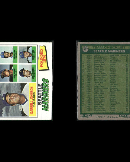 Seattle Mariners 1977 Topps Baseball 21-Card Lot Topps VG