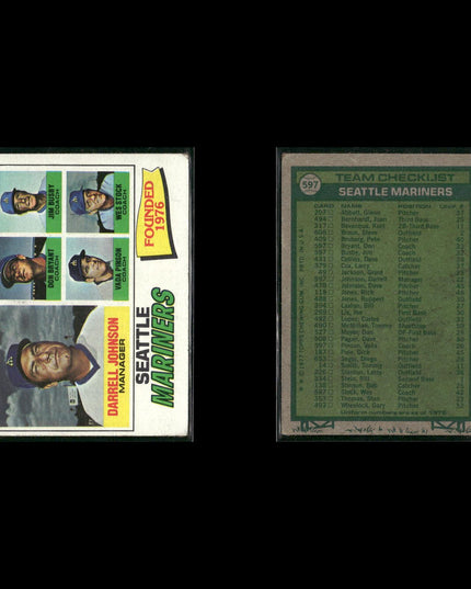 Seattle Mariners 1977 Topps Baseball 21-Card Lot Topps VG