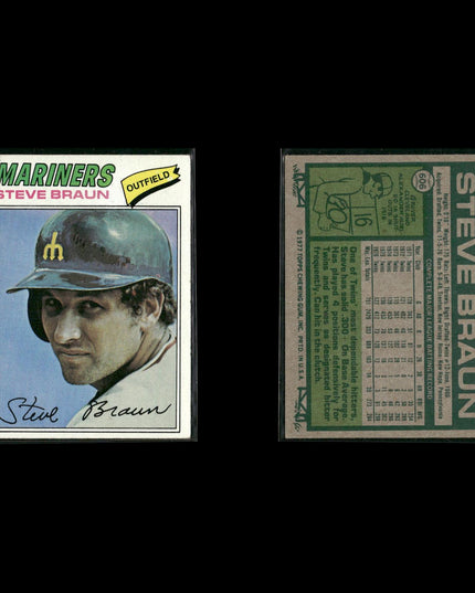 Seattle Mariners 1977 Topps Baseball 21-Card Lot Topps VG