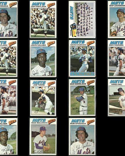 New York Mets 1977 Topps Baseball 15-Card Lot Topps VG
