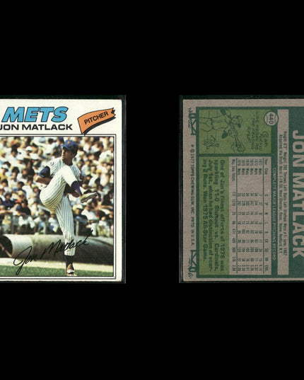 New York Mets 1977 Topps Baseball 15-Card Lot Topps VG