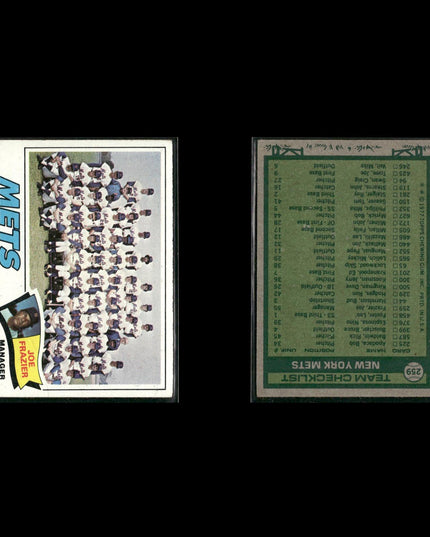 New York Mets 1977 Topps Baseball 15-Card Lot Topps VG