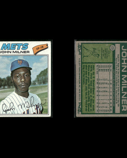 New York Mets 1977 Topps Baseball 15-Card Lot Topps VG