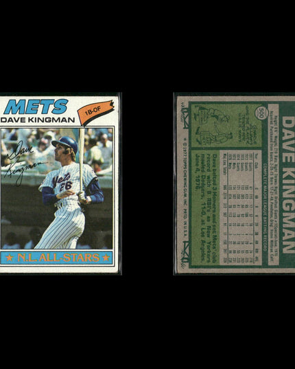 New York Mets 1977 Topps Baseball 15-Card Lot Topps VG