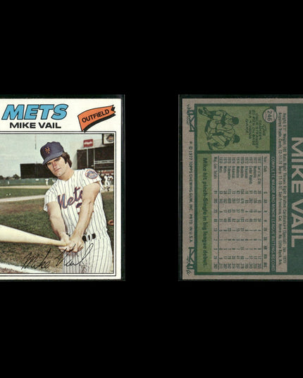 New York Mets 1977 Topps Baseball 15-Card Lot Topps VG