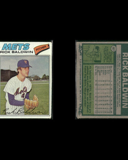 New York Mets 1977 Topps Baseball 15-Card Lot Topps VG