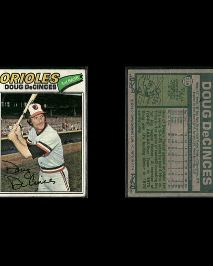 Baltimore Orioles 1977 Topps Baseball 22-Card Lot Topps VG