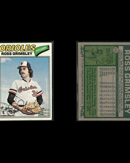 Baltimore Orioles 1977 Topps Baseball 22-Card Lot Topps VG