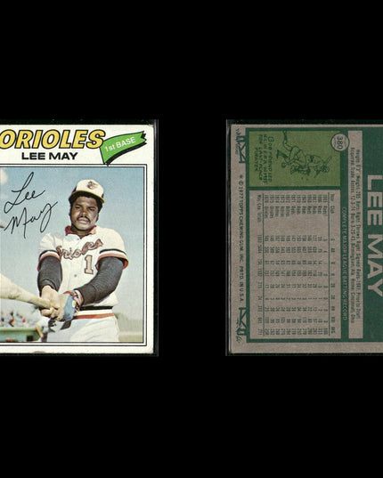 Baltimore Orioles 1977 Topps Baseball 22-Card Lot Topps VG