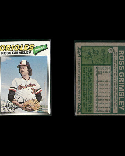 Baltimore Orioles 1977 Topps Baseball 22-Card Lot Topps VG
