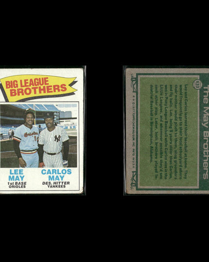 Baltimore Orioles 1977 Topps Baseball 22-Card Lot Topps VG