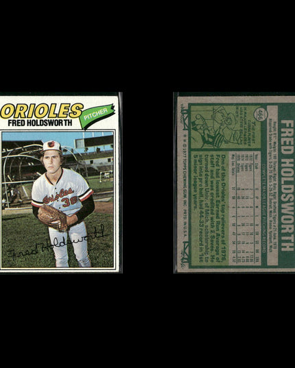 Baltimore Orioles 1977 Topps Baseball 22-Card Lot Topps VG