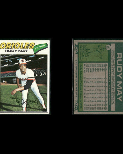 Baltimore Orioles 1977 Topps Baseball 22-Card Lot Topps VG
