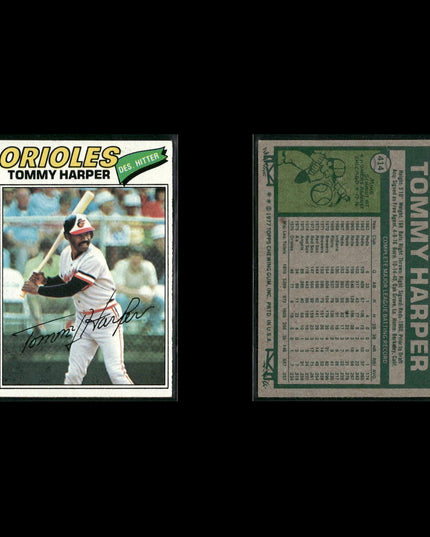 Baltimore Orioles 1977 Topps Baseball 22-Card Lot Topps VG