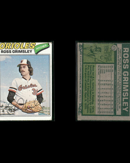 Baltimore Orioles 1977 Topps Baseball 22-Card Lot Topps VG