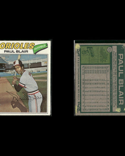 Baltimore Orioles 1977 Topps Baseball 22-Card Lot Topps VG