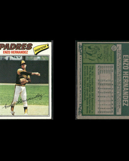 San Diego Padres 1977 Topps Baseball 30-Card Lot Topps VG