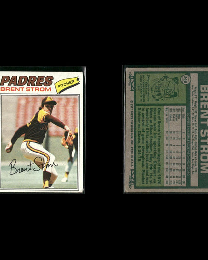 San Diego Padres 1977 Topps Baseball 30-Card Lot Topps VG