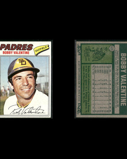 San Diego Padres 1977 Topps Baseball 30-Card Lot Topps VG