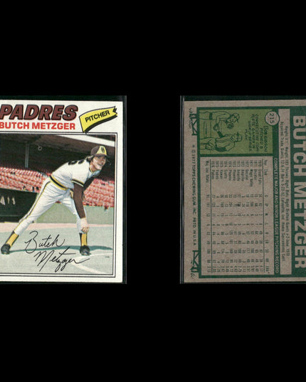 San Diego Padres 1977 Topps Baseball 30-Card Lot Topps VG