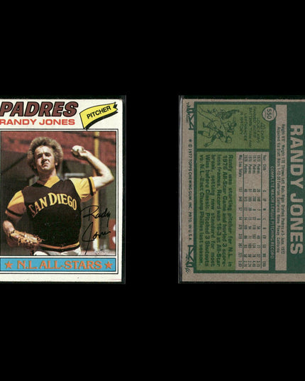 San Diego Padres 1977 Topps Baseball 30-Card Lot Topps VG