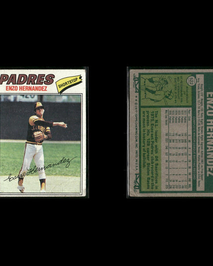 San Diego Padres 1977 Topps Baseball 30-Card Lot Topps VG