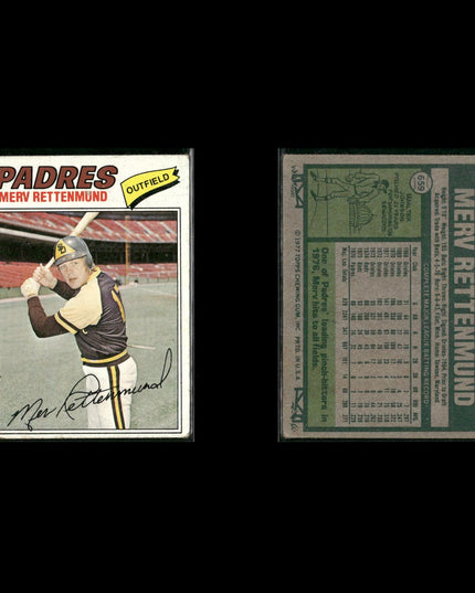 San Diego Padres 1977 Topps Baseball 30-Card Lot Topps VG