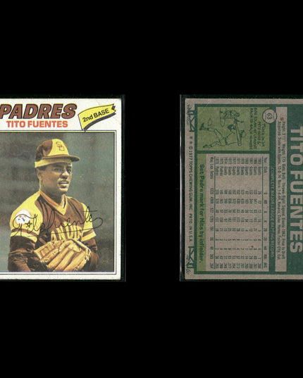 San Diego Padres 1977 Topps Baseball 30-Card Lot Topps VG