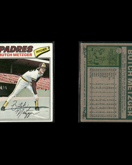San Diego Padres 1977 Topps Baseball 30-Card Lot Topps VG