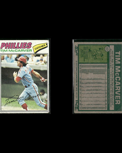 Philadelphia Phillies 1977 Topps Baseball 22-Card Lot Topps VG