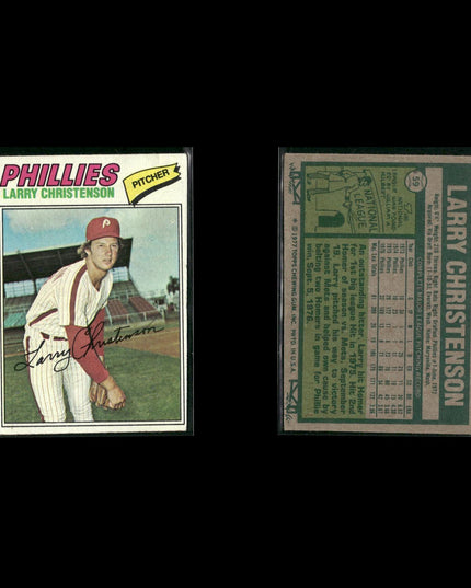 Philadelphia Phillies 1977 Topps Baseball 22-Card Lot Topps VG