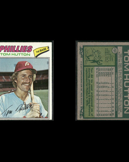 Philadelphia Phillies 1977 Topps Baseball 22-Card Lot Topps VG