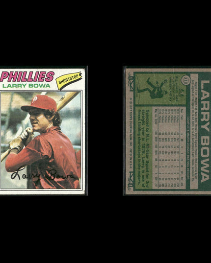 Philadelphia Phillies 1977 Topps Baseball 22-Card Lot Topps VG