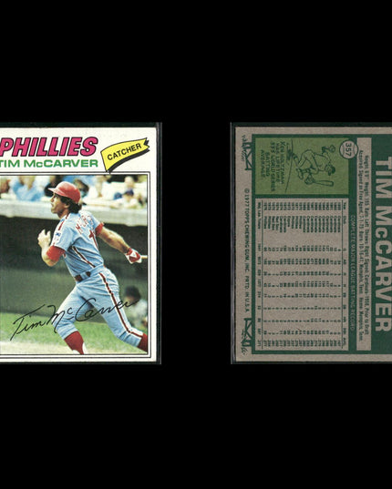 Philadelphia Phillies 1977 Topps Baseball 22-Card Lot Topps VG