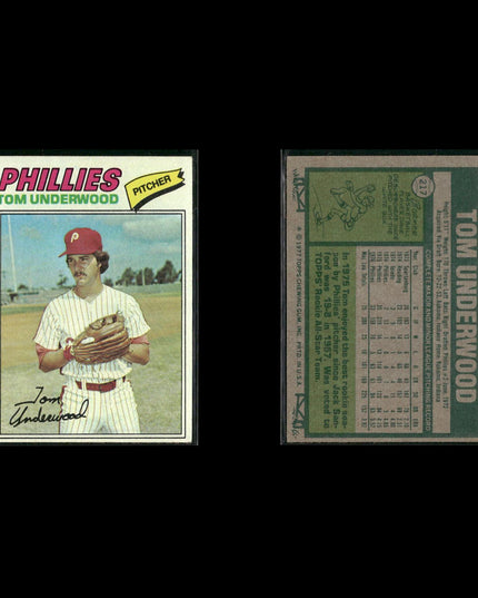 Philadelphia Phillies 1977 Topps Baseball 22-Card Lot Topps VG