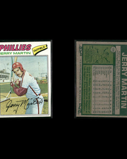 Philadelphia Phillies 1977 Topps Baseball 22-Card Lot Topps VG